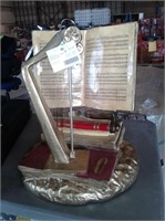 Harp & Music Book Art Sculpture 20"d Priced $660