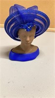 HARRIET ROSEBUD FANCY HAT WITH BUST STAND