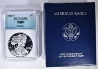2003-W AMERICAN SILVER EAGLE EMGC