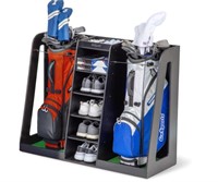 GoSports Wooden Golf Bag Storage Rack