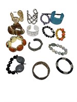 Higher end costume jewelry grouping Bracelets