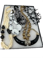 Higher end costume jewelry grouping necklaces