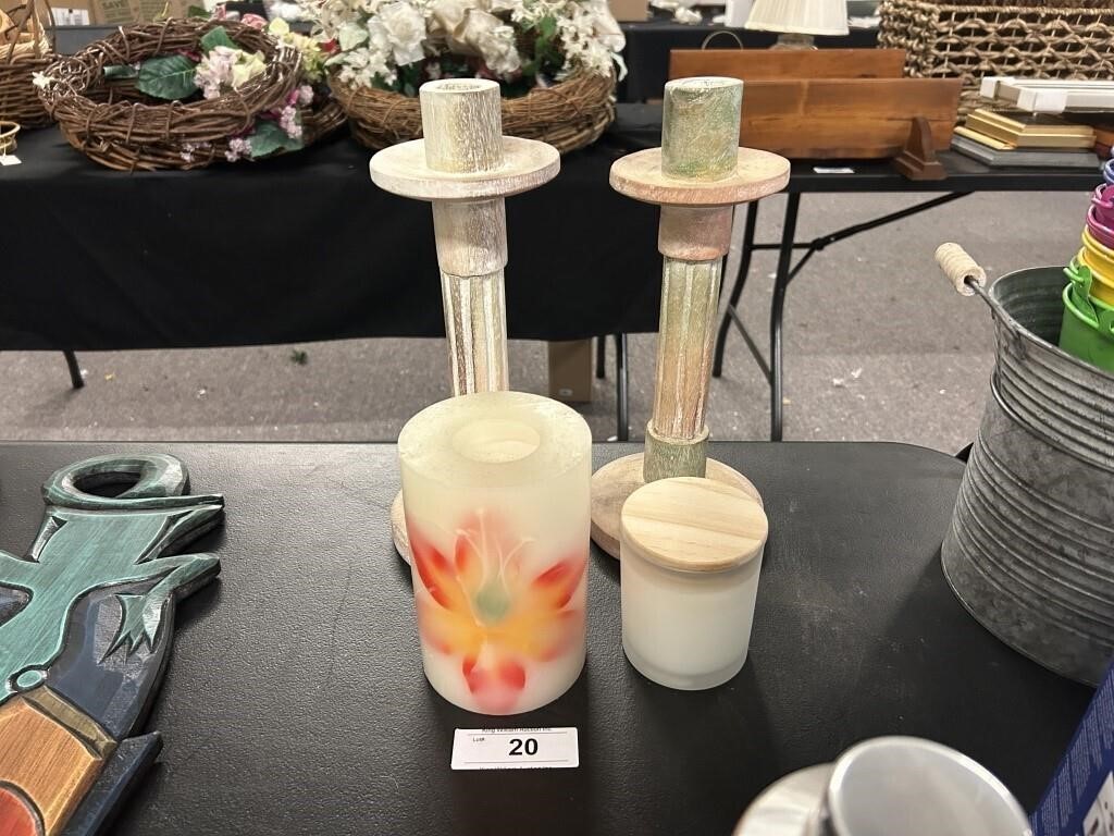 Candles And Two Candle Sticks