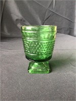 Napco Green Glass Goblet