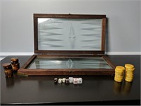 Fancy Glass Backgammon Set