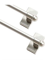 2 Pack Magnetic Curtain Rods for Metal Doors