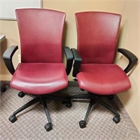 (2) Red Executive Chairs      (R# 216)