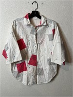 Vintage Geometric Button Up Shirt 80s 90s