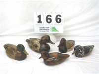 (5) Ducks Unlimited Wood Carved Duck Decoys -
