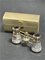 Mignon Mother of Pearl Opera Glasses with Case