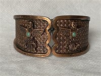 Vintage Genuine Copper Southwestern Hinge Bracelet