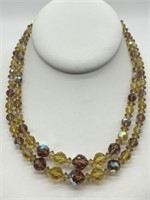 Vintage AB Crystal Double-Strand Necklace