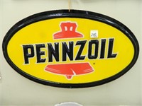 Plastic Pennzoil Lighted Outdoor Sign Panel