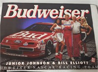 Vintage Bill Elliott Jr Johnson Budweiser poster