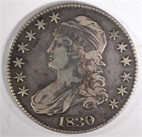 1830 CAPPED BUST HALF DOLLAR, XF