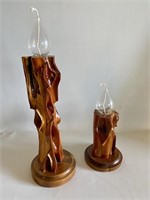 Hand Carved Oil Lamps