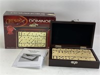 NEW Deluxe Wooden Artisan Dominoes Game