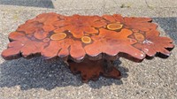Mid Century Redwood Burl style coffee table