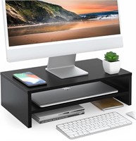 FITUEYES Computer Monitor Stand 16.7 inch 2 Tiers