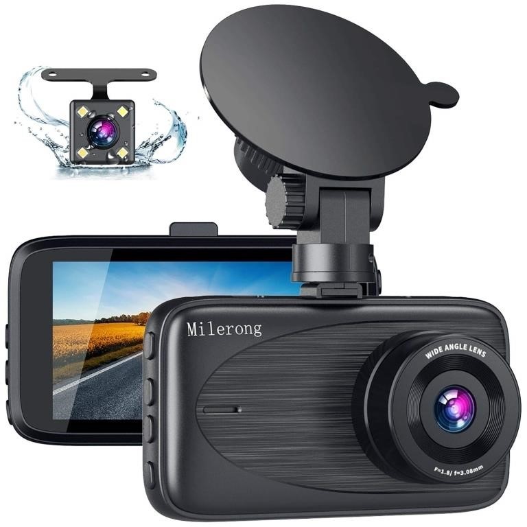 Dash Cam Front and Rear, Milerong 1080P FHD Dash C