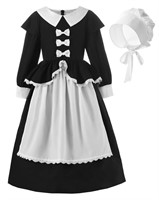 ReliBeauty Pilgrim Costume for Girls Colonial Girl