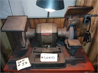3/4 hp bench grinder with working light.