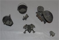 Cast Iron Weigh Scales, Kettle, frog, dog,