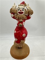 Vintage dancing clown note holder figurine