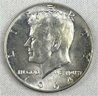 1964 JFK 90% Silver Half Dollar, UNC