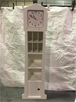 White Storage w/ Clock. Great for kids room