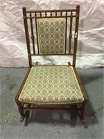 Vintage Upholstered Rocking Chair. Very good