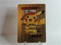 Pokemon Card Rare Gold Ash Pikachu EX