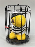 Birdman of Alcatraz in Cage Piggy Bank Pottery