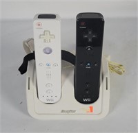 2 Wii Remotes W/ Charging Base