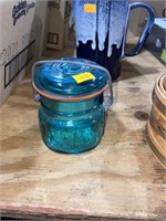 Small blue jar
