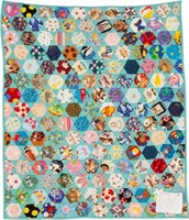 I Spy Hexagon, crib quilt, 46" x 39"