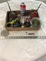 OIL CANS, HOG RING PLIERS, FROG, OTHER