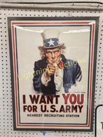 "UNCLE SAM WANTS YOU U.S. ARMY" RECRUITING PRINT