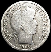 1896-S Barber Dime NICELY CIRCULATED