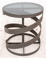 Industrial Style Metal Spiral Side Table