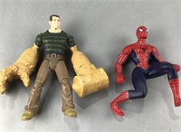 Spider-Man and sand man figures