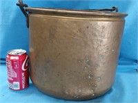 Vintage Hammered brass Bucket 9.5"h 12"w look at