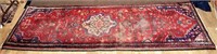 Vintage Iranian Hamadan rug, 123"x41"; as is