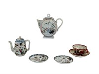 Japanese Porcelain Tea, Creamer, Cup, Saucers