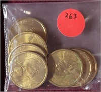 8 - 2000 SACAGAWEA $1 COINS