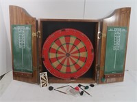 Marlboro Country Store Wooden Dart Board Set