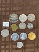 Lot of Game Token Coins & Foreign Money