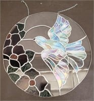 Gorgeous 15" Diameter Stained Glass Suncatcher of