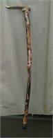 Carved Wood Walking Stick, Medical Finish Wood