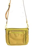 Prada Green Zip Top Shoulder Bag